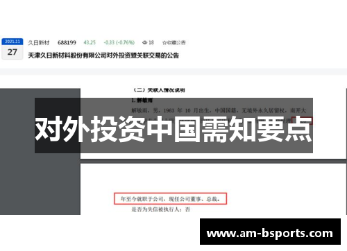 对外投资中国需知要点 对外投资中国需知要点